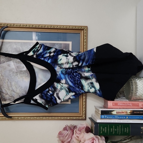 Christina Black and White Swimsuit Size 10 Medium Beach Pool Party Cruise - Picture 7 of 9